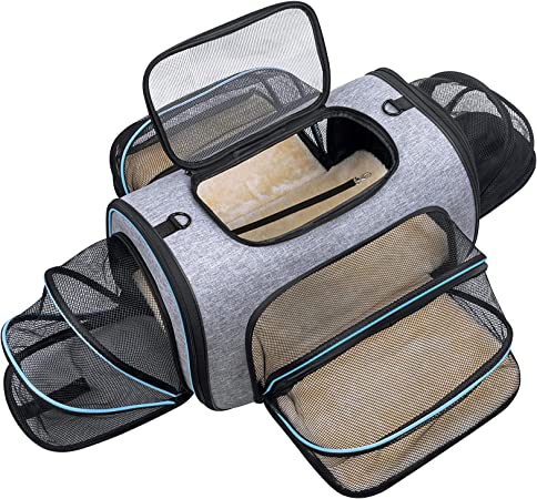 Siivton 4 Sides Expandable Airline Approved Pet Carrier