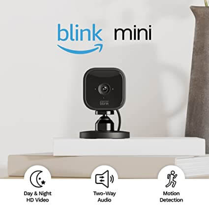 Blink Mini Compact Indoor Plug In Smart Security Camera