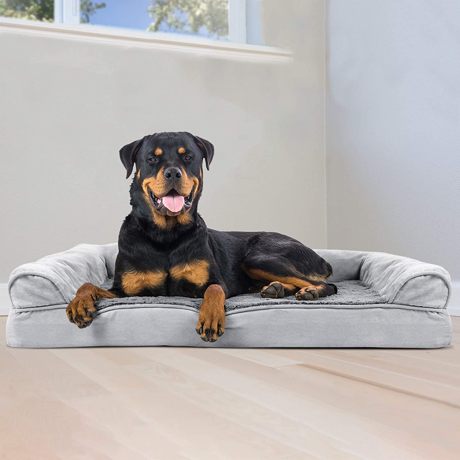 Furhaven Pet Plush Sofa Orthopedic Dog Bed