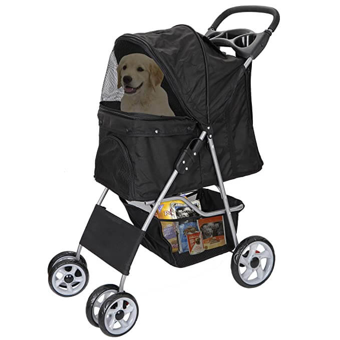 Nova Microdermabrasion Foldable Four Wheels Carrier Strolling Cart for Dogs