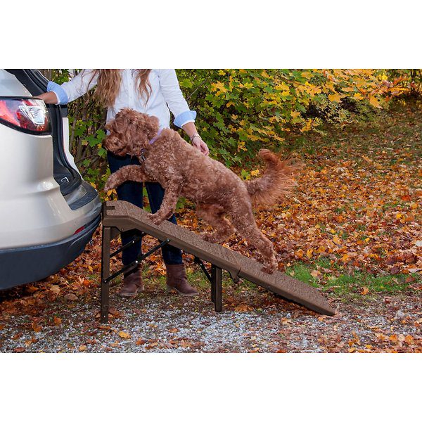 Pet Gear Free Standing Extra Wide Carpeted Dog Car Ramp