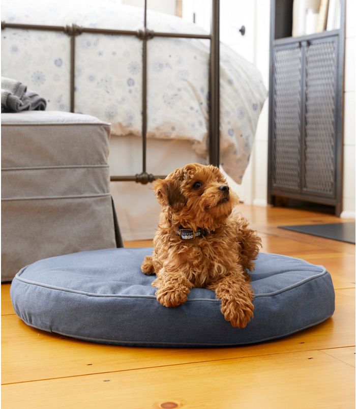 Premium Round Denim Dog Bed