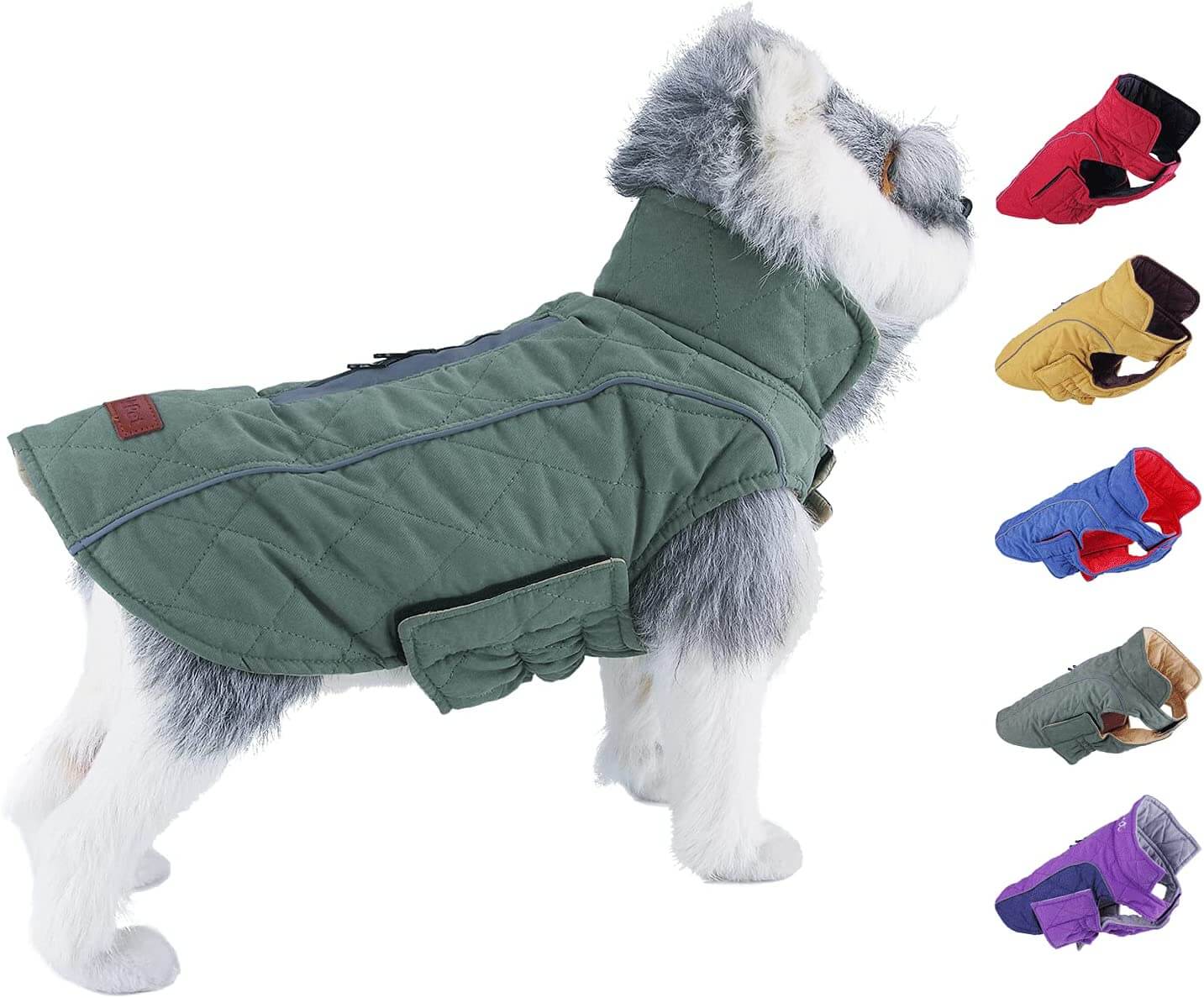 ThinkPet Cozy Waterproof Windproof Reversible Winter Dog Jacket