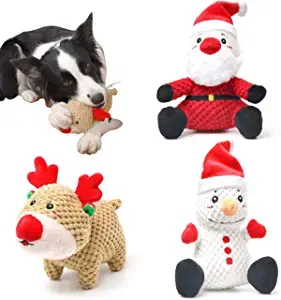 UNIWILAND Squeaky Christmas Dog Toys