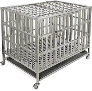 Confote Heavy Duty Stainless Steel Dog Cage Kennel Crate and Playpen for Training