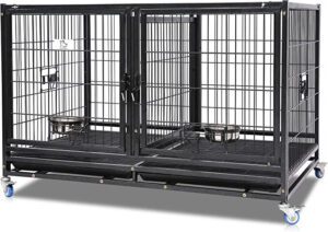Homey Pet 43 All Metal Open Top Stackable Heavy Duty Dog Cage