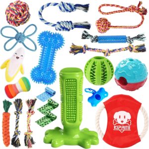 KIPRITII Assorted Dog Chew Toys for Puppy