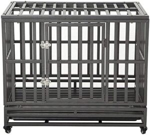 LUCKUP Easy to Assemble Heavy Duty Dog Crate for Large Dogs
