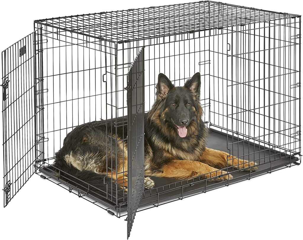 MidWest Homes Newly Enhanced Double Door iCrate Dog Crate