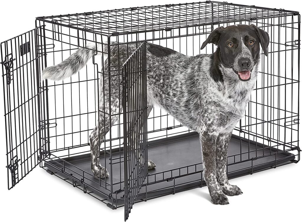 MidWest Homes for Pets Newly Enhanced Single Double Door iCrate Dog Crate