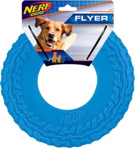 Nerf Dog Rubber Tire Flyer Dog Toy Frisbee
